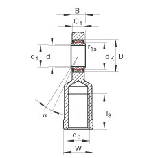 FAG Cabeças articuladas - GIR45-UK-2RS