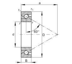 FAG Rolamento axial de esferas de contato angular - BSB045100-T