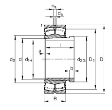 FAG Rolamento autocompensador de rolos - 22310-E1-XL-K + AHX2310