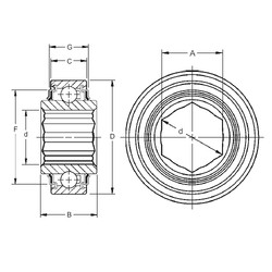 roulements 204KRR2 Timken