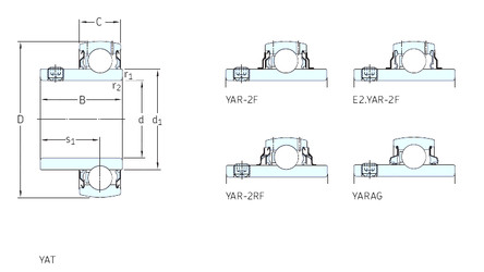 Bantalan YAT216-300 SKF