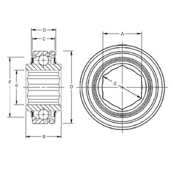 Bantalan G206KPP4 Timken