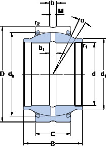 Подшипник GEZM 408 ES-2RS SKF