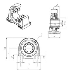 Подшипник UKPA205H SNR