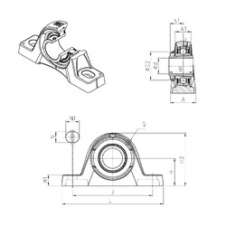 Подшипник UKPLE209H SNR