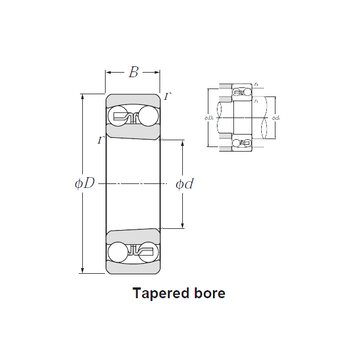 2222SK NTN Self Aligning Ball Bearings