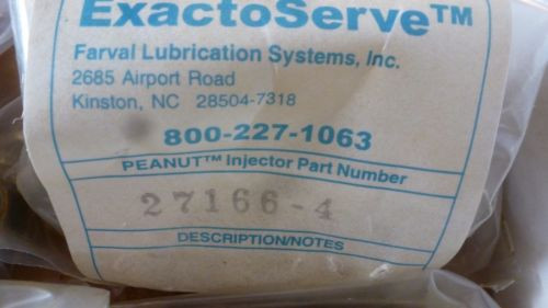 Bijur Delimon, Farval, Exactoserve Oil Injectors P/N: 27166-4 *New Old Stock*