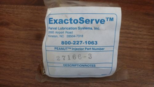 Bijur Delimon, Farval, Exactoserve Oil Injectors P/N: 27166-3 *New Old Stock*