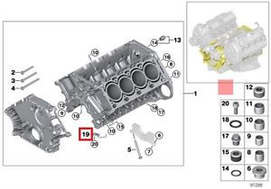 Genuine BMW E53 E60 E60N E61 E61N E63 Oil Spraying Injector OEM 11417537114