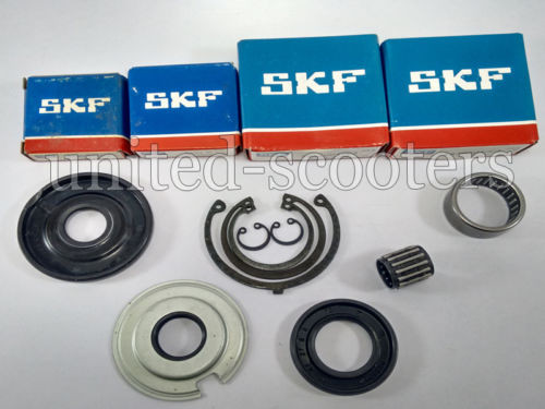 Vespa VBA VLB VBB Sprint Engine Bearings Oil Seals Circlips SKF New V1510