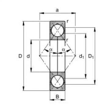 FAG Rolamento de quatro pontos de contato - QJ309-XL-TVP