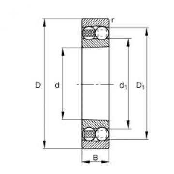 FAG Rolamento autocompensador de esferas - 2209-K-TVH-C3