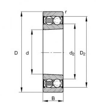 FAG Rolamento autocompensador de esferas - 2209-K-2RS-TVH-C3