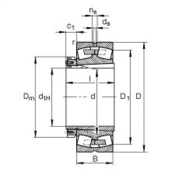 Bantalan 239/530-K-MB + H39/530-HG FAG