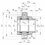 FAG Rolamento axial de agulhas e rolos cil&iacute;ndricos - ZARF45105-L-TV