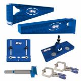 Kreg Slide Mounting Tool, Cabinet Hardware Jig, Hinge Jig &amp; Bit With 2 Face Clam